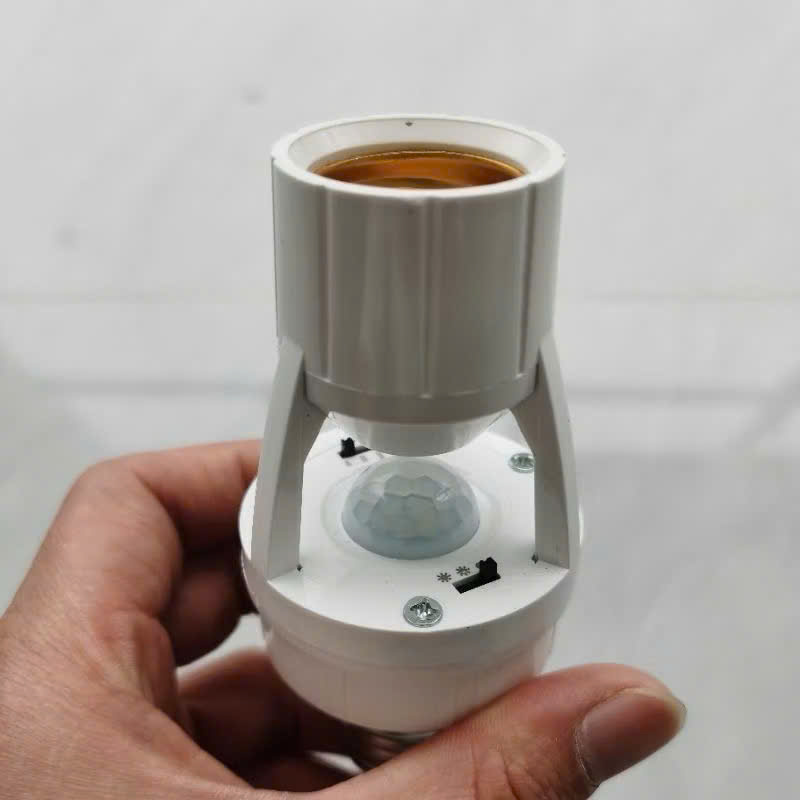 Đui Đèn Cảm Biến Chuyển Động Tự Bật Tắt E27, Đuôi Đèn Xoáy Cảm Ứng Radar Tiết Kiệm Điện - HÀNG CHÍNH HÃNG MINIIN
