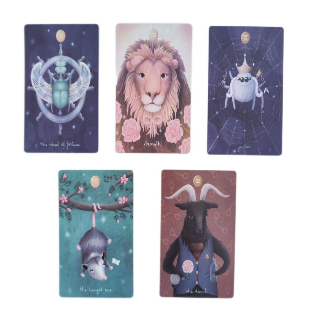 Bộ Bài Cute Ghost Tarot 78 lá 7x12 cm tặng đá thanh tẩy
