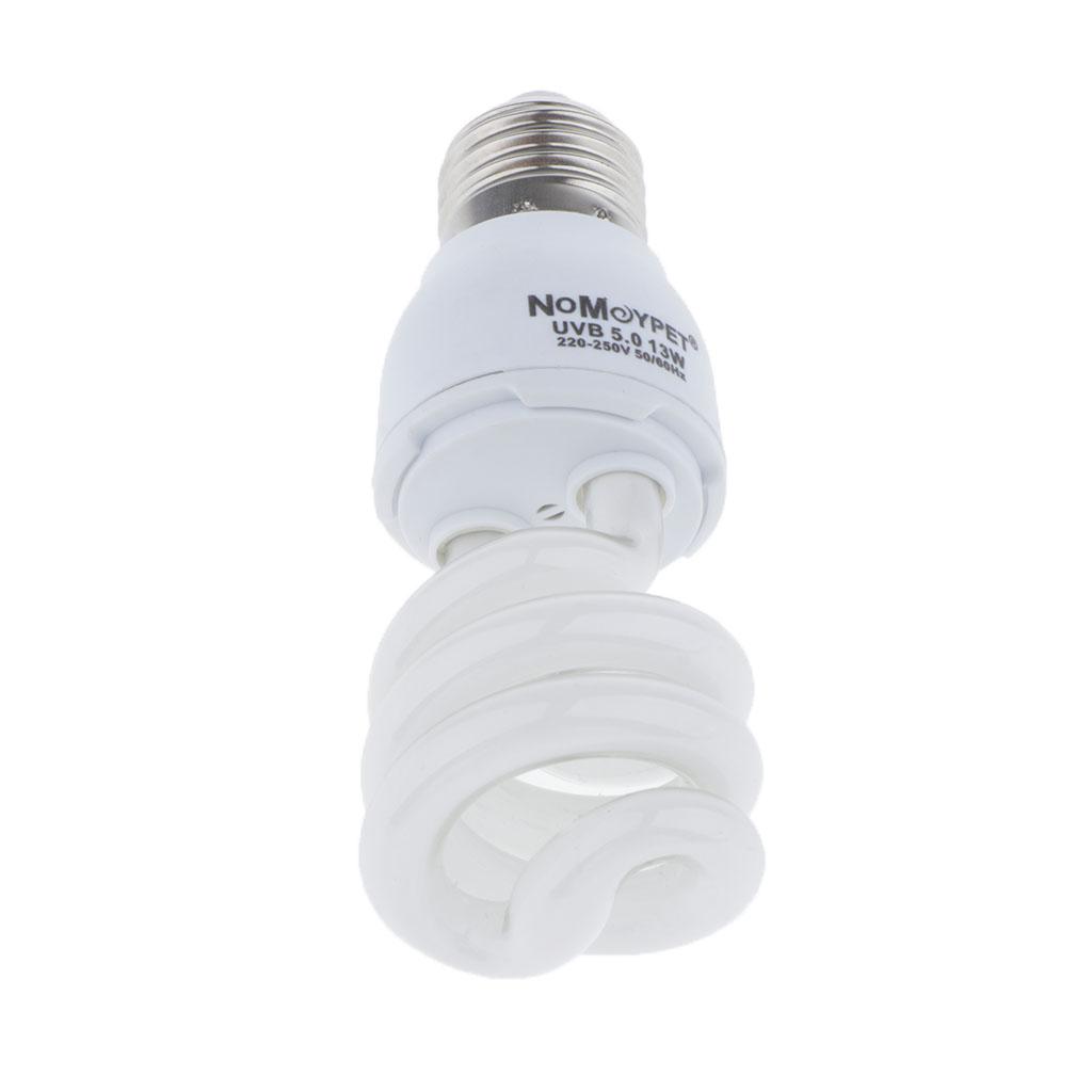 2Pcs UVB Reptile Light Bulb Basking Spot Lamp for Reptile 13W 5.0 Amphibians