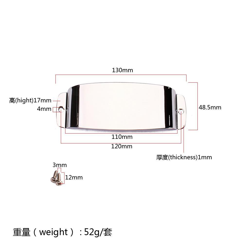 Chrome Plated Pickup & Bridge Plate Cover for Bass Electric Bass Guitar