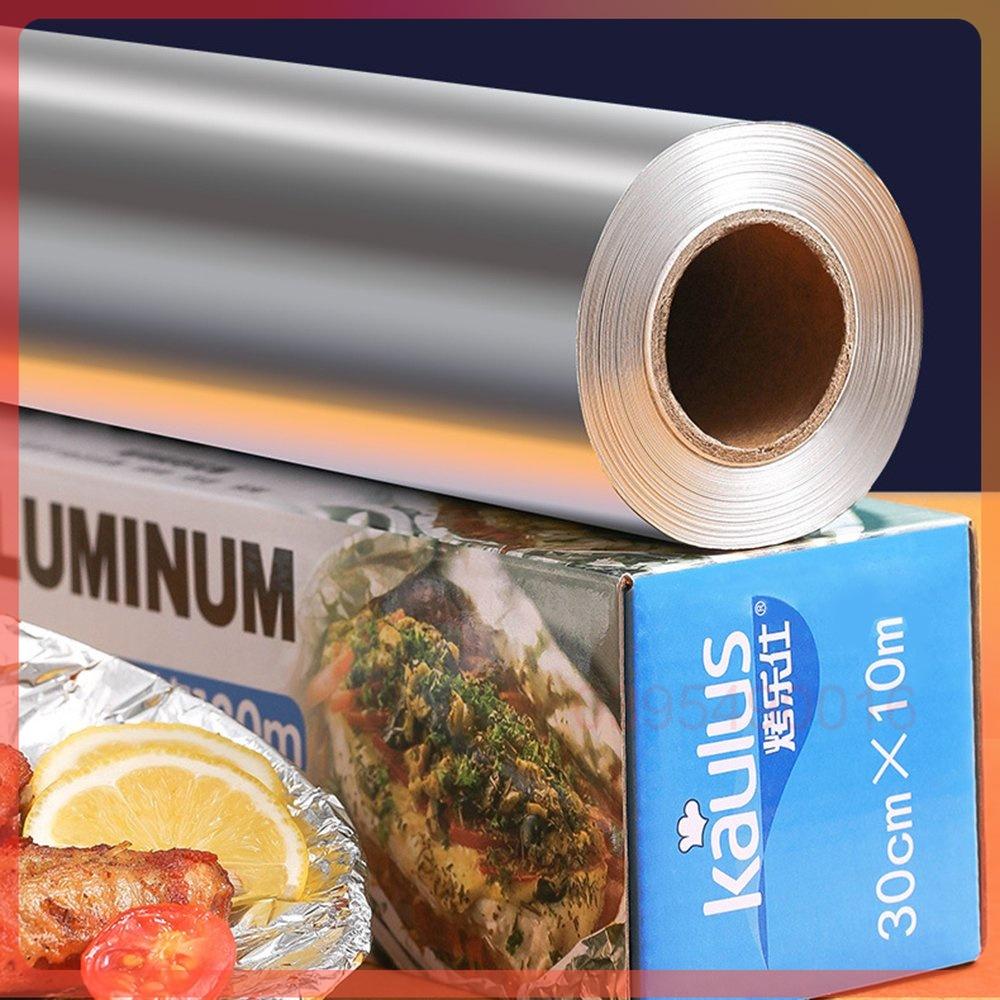 Cuộn Giấy Bạc Nướng Thực Phẩm ALUMINUM FOIL 30cmx10m dùng cho nồi chiên không dầu nướng thịt, cách nhiệt bọc thức ăn