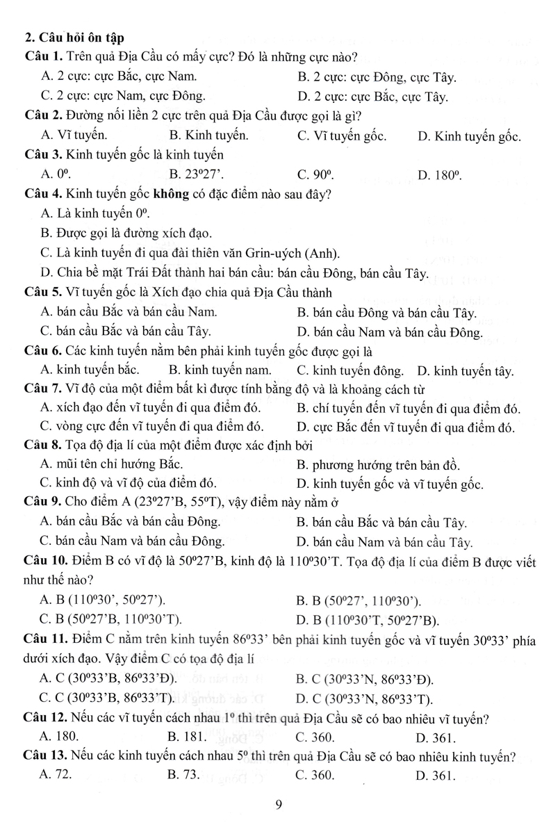 Đề Kiểm Tra Đánh Giá Năng Lực Môn Lịch Sử - Địa Lí (Phần Địa Lí) Lớp 6 _EDU