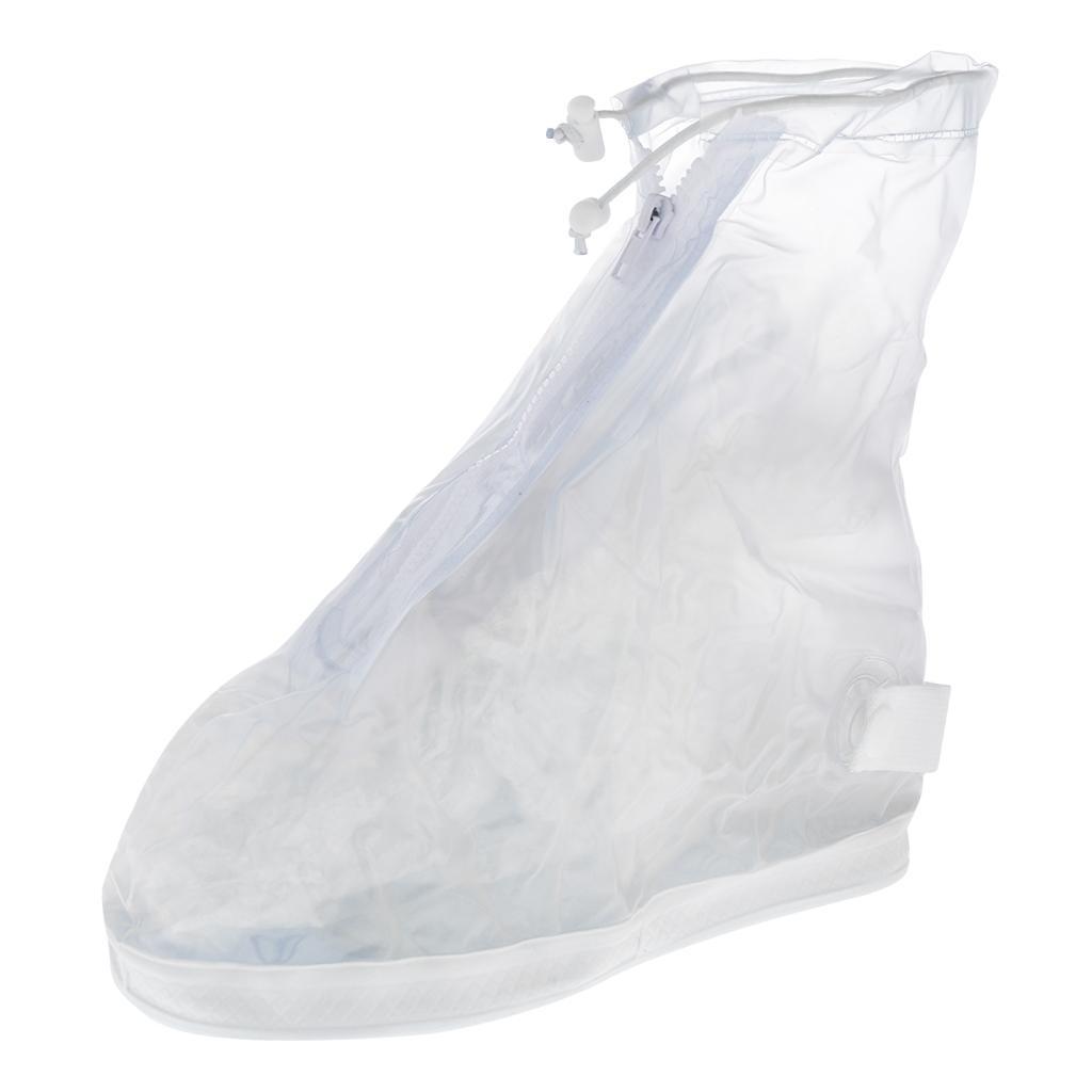 Waterproof Rain Boots Cover Reusable & Foldable Shoes Overshoes Durable Anti-Slip Sole Travel Gear Cycling Fishing Men Women Kids
