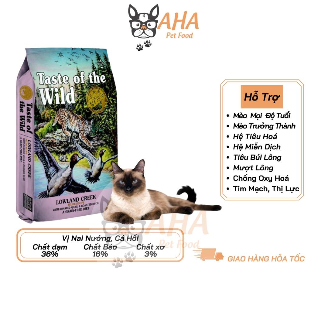 {Mới} Thức Ăn Cho Mèo Xiêm Bao 2kg Taste Of Wild Vị Chim Cút, Thịt Vịt, Rau Củ, Trái Cây Mượt Lông, Búi Lông