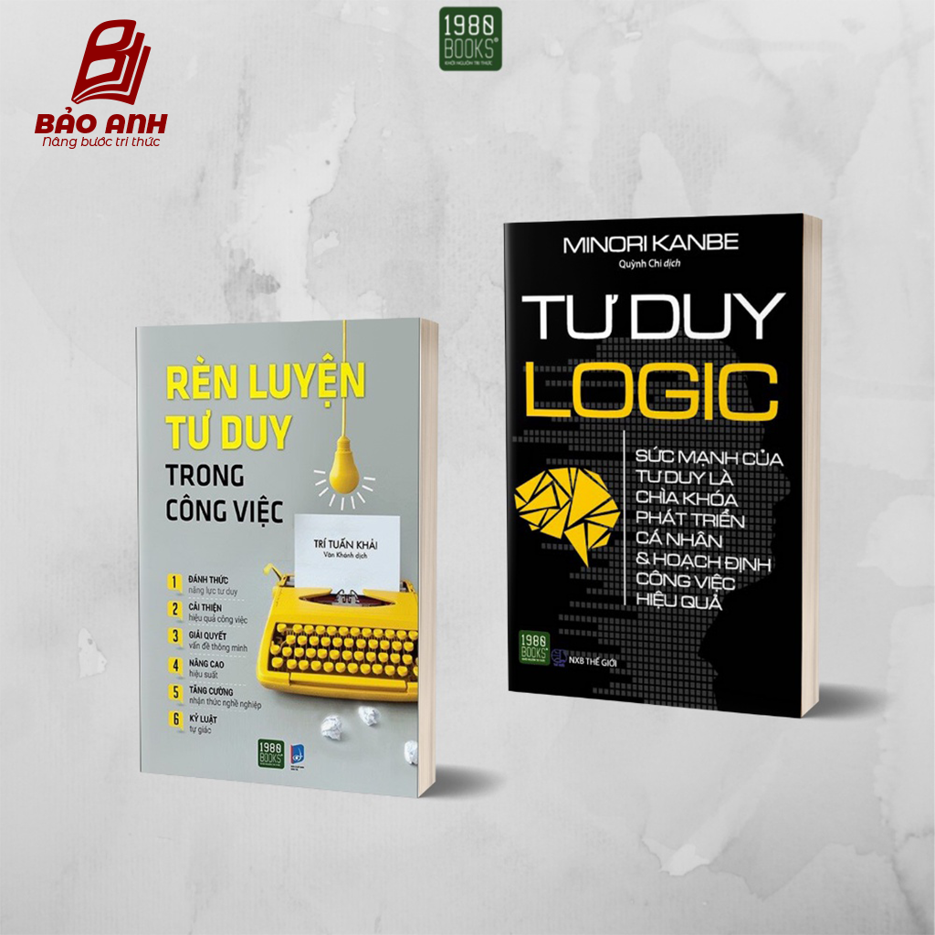 Sách - Combo 2 cuốn Rèn luyện tư duy logic trong công việc và Tư duy logic - 1980Books