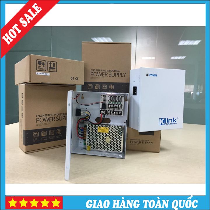 Bộ chuyển nguồn AC-DC 12V cho hệ thống camera giám sát 4 mắt camera an ninh và đầu ghi-Hàng chính hãng