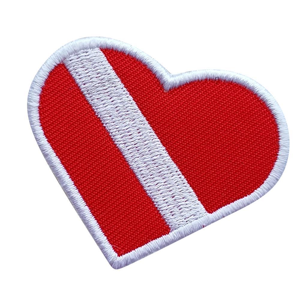 2-10pack Scuba Diving Alpha Flag Diver Down Flag Patch / Badge Red White