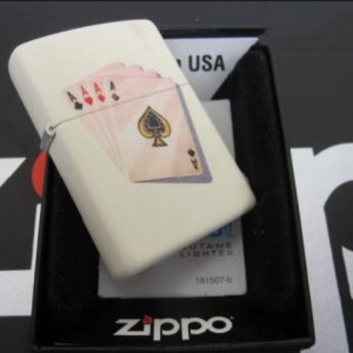 Bật Lửa Zippo Four Of A Kind Cream Matte Chính Hãng Usa