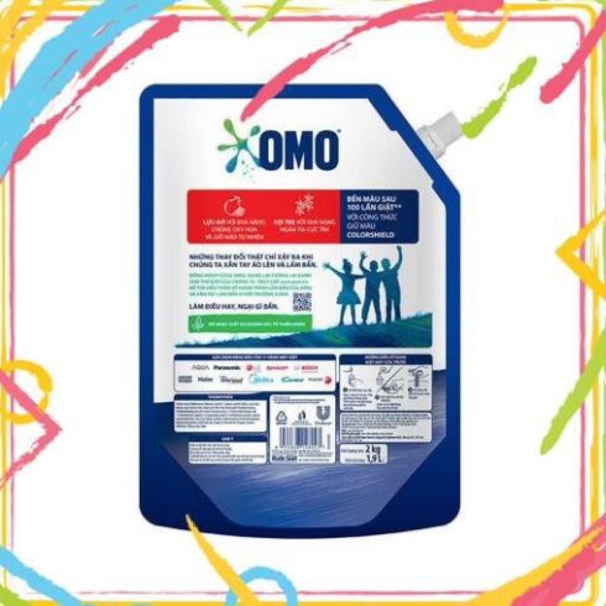 Hình ảnh Nước giặt OMO Cửa trước Bền Đẹp 2kg