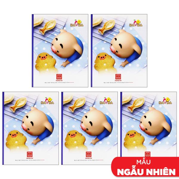 Combo 5 Vở Class Friendly Animal - 5 Ô Ly 96 Trang ĐL 100g/m2 - Hồng Hà 0420 (Mẫu Màu Giao Ngẫu Nhiên)
