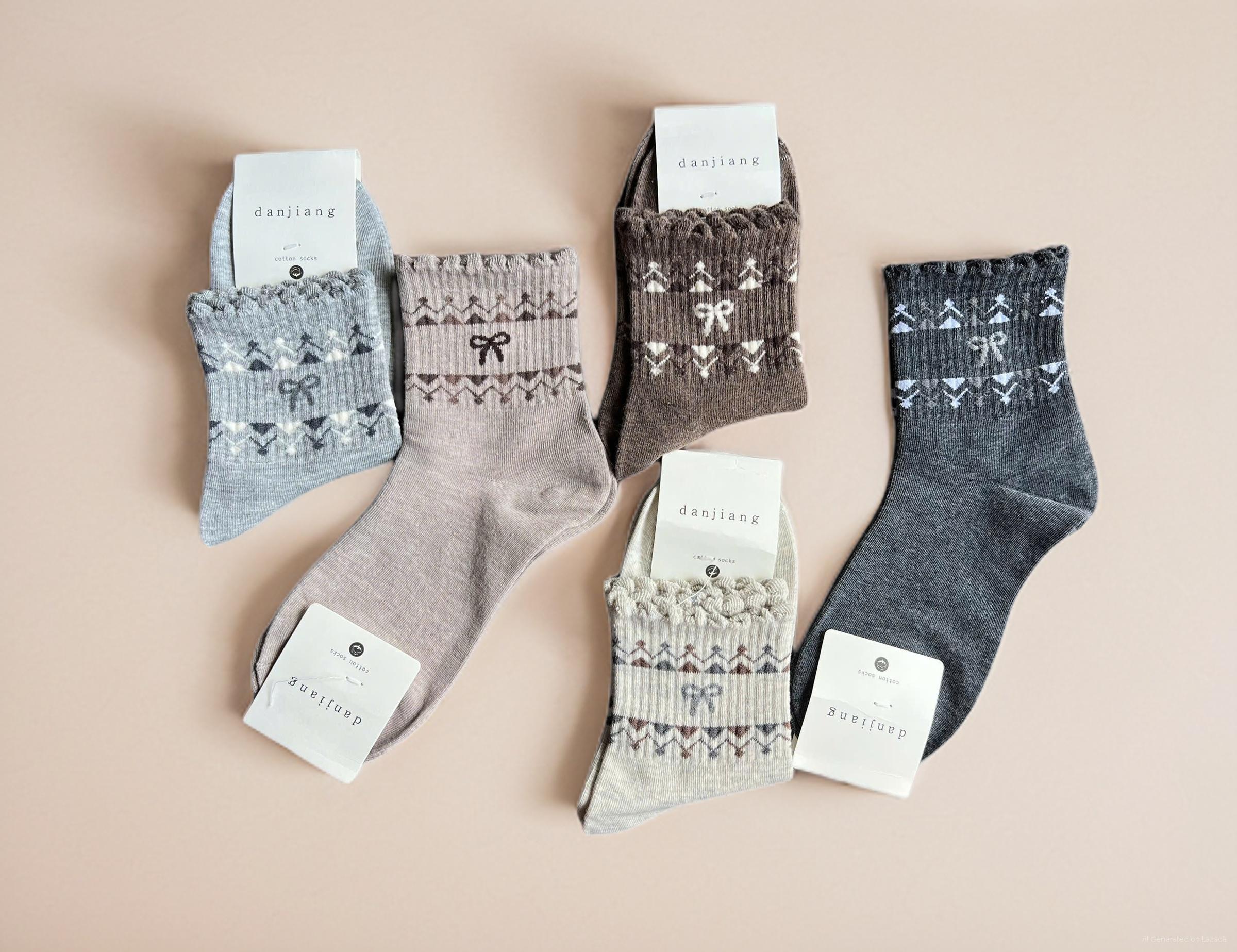 SET 5 ĐÔI TẤT VỚ NỮ CAO CỔ MÃ 25 DÀNH CHO NỮ