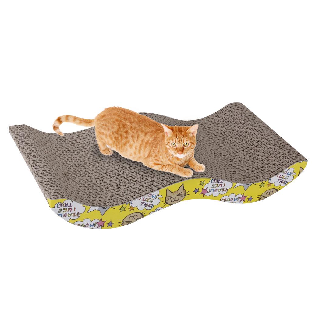 Corrugated Cardboard Cat kitten Scratcher Scratching Board Pad Post Bed Toy