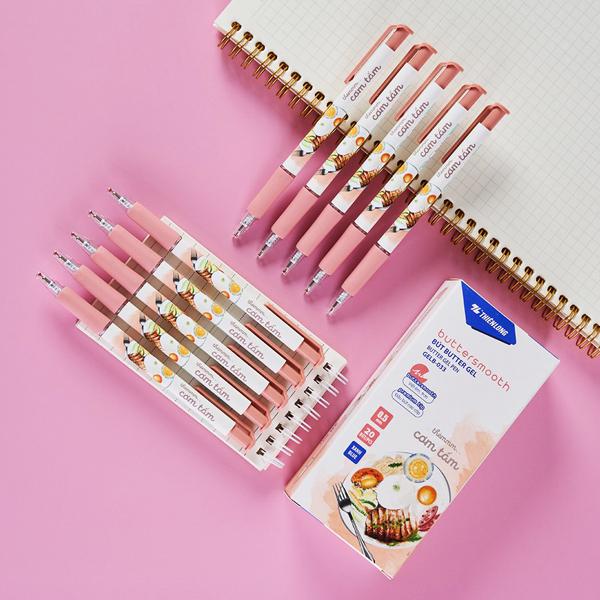 Hộp 20 Bút Gel Buttersmooth B 0.5 mm - Thiên Long GELB-033 - Mực Xanh - Cơm Tấm