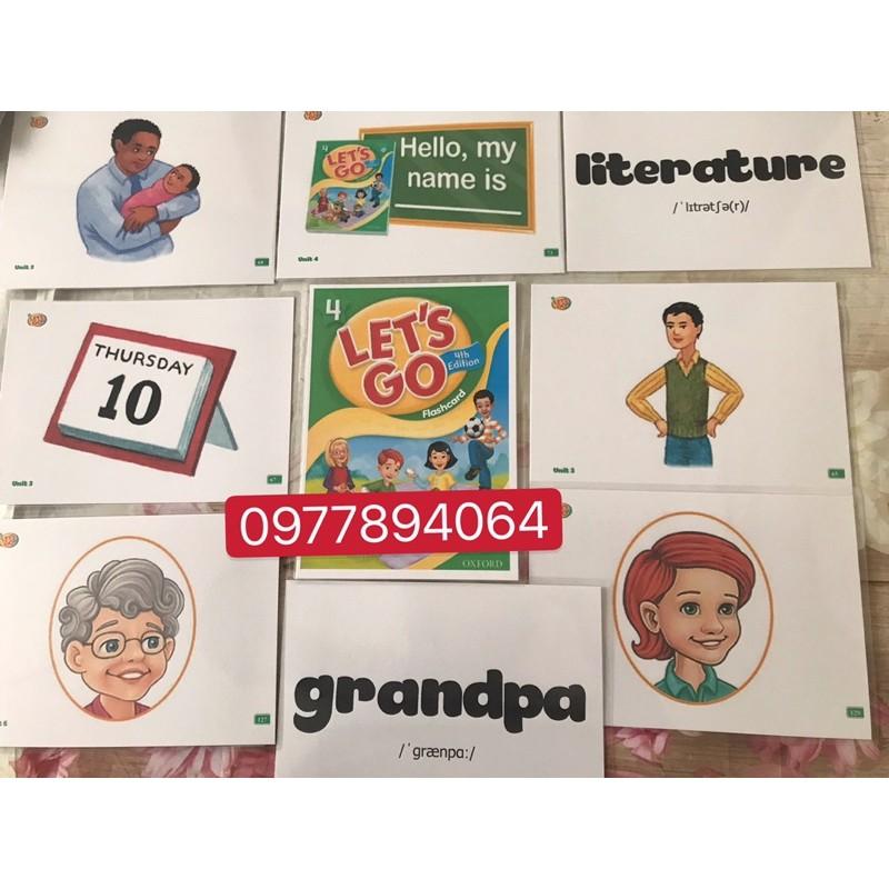 Thẻ Flashcards Tiếng Anh Let’s go 4 phiên bản 4th mới nhất ️ép plastics bền đẹp️