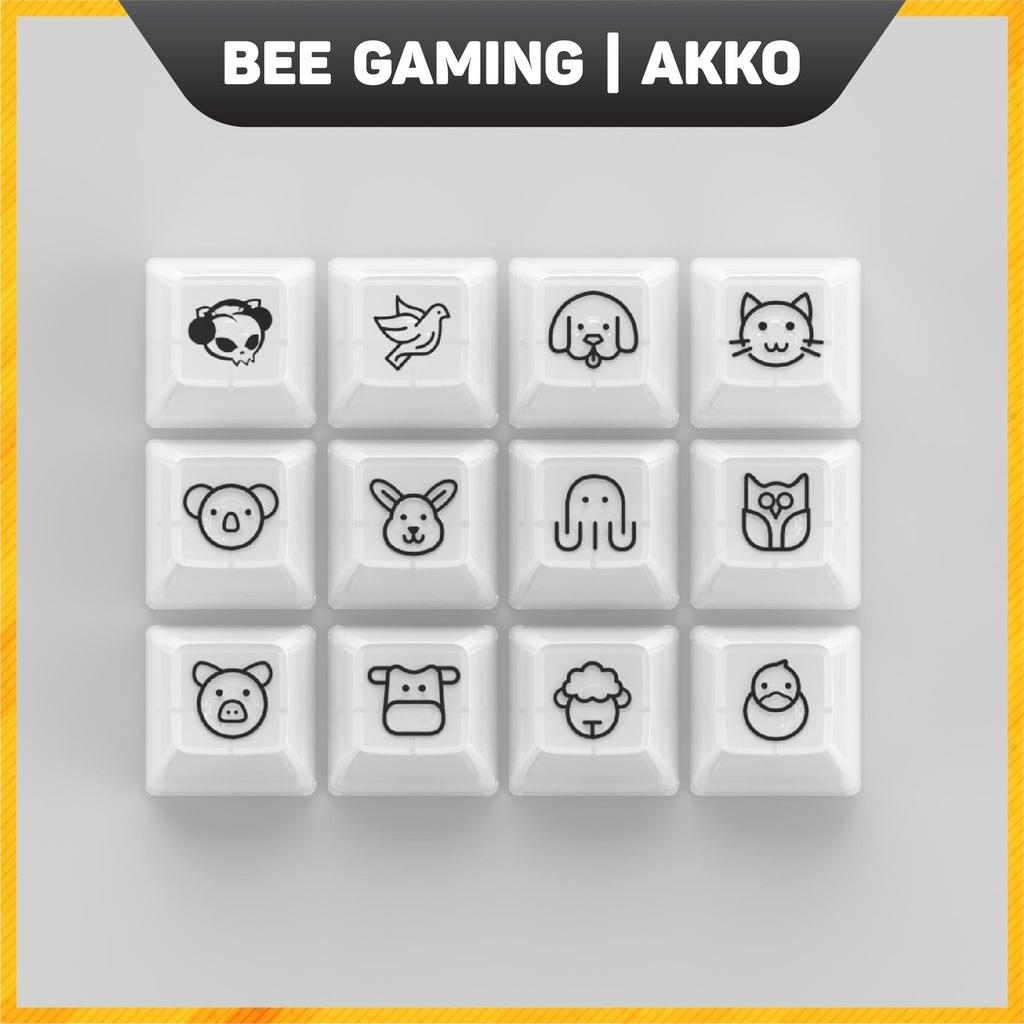 Bộ keycap chính hãng AKKO - Clear PC (Black / White / Tiffany Blue / Clear / Pink) (ASA-Clear Profile /155 nút