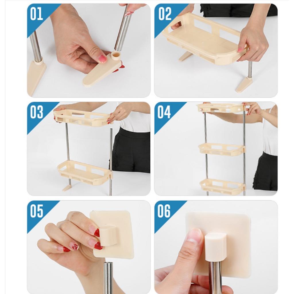 Kệ Nhà Tắm - Kệ Nhựa 2 Tầng Đựng Đồ Nhà Vệ Sinh, Nhà Tắm