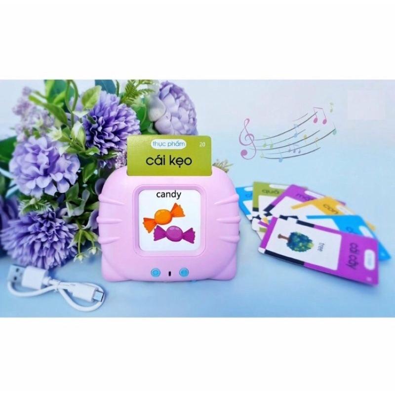 Máy Đọc thẻ Song Ngữ Anh - Việt Flashcard 112 Thẻ 224 Từ vựng Giúp Bé Tăng Khả Năng Nghe Và Nhận Biết Từ