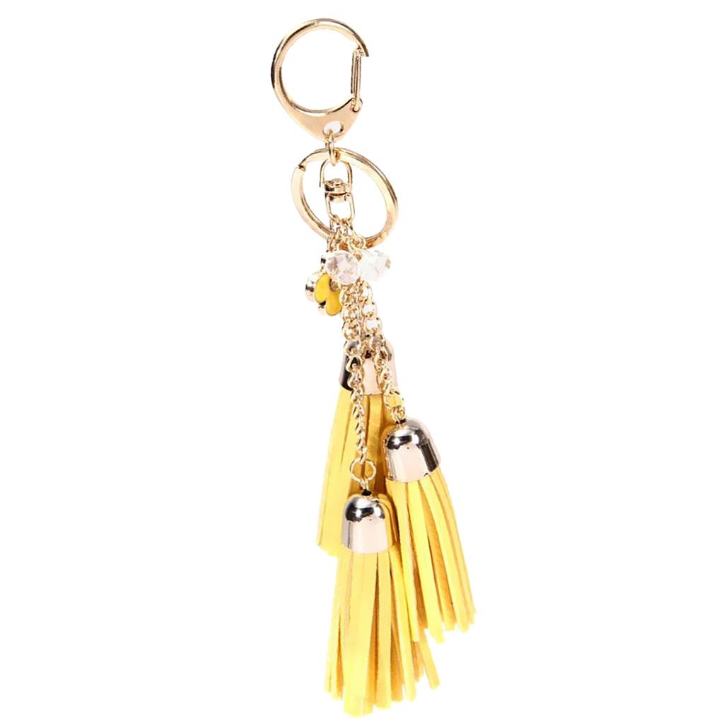 Women Girls Tassel Key Chain Car Key Ring Accessory Bag Decor Pendant