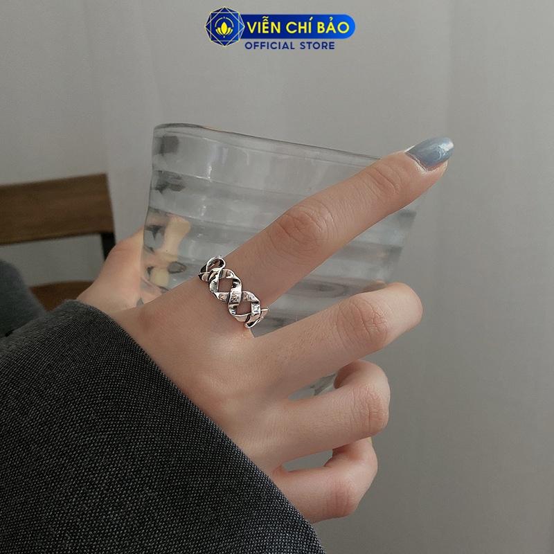 Nhẫn bạc nữ xích đan chất liệu bạc 925 thời trang phụ kiện trang sức nữ thương hiệu Viễn Chí Bảo N000720