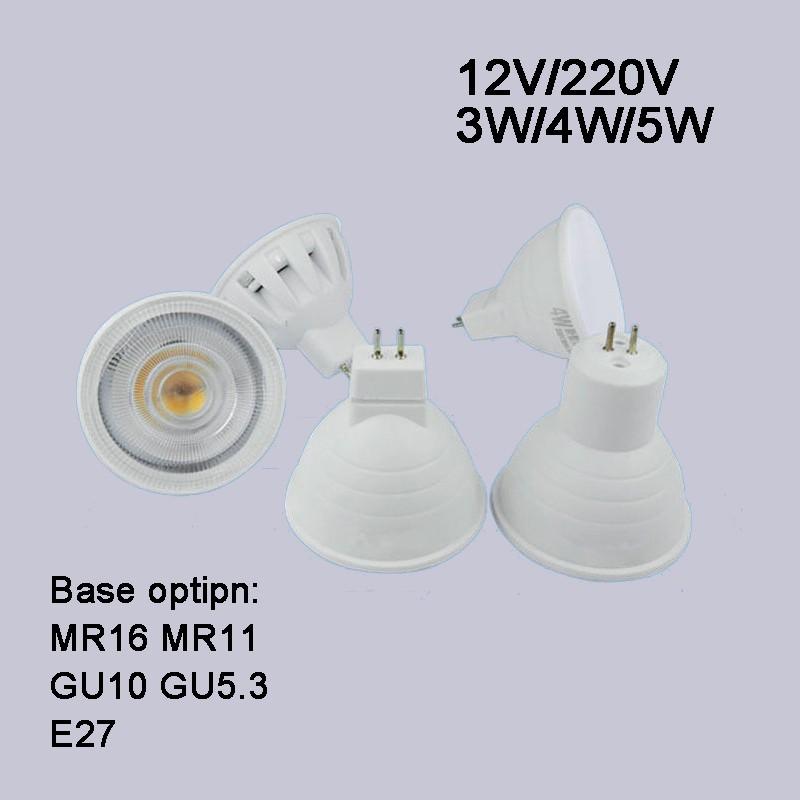 Bóng Đèn Led Siêu Sáng E27 E14 Mr16 Gu5.3 Gu10 Ac 220v Ac / Dc 12v 3w 4w 5w