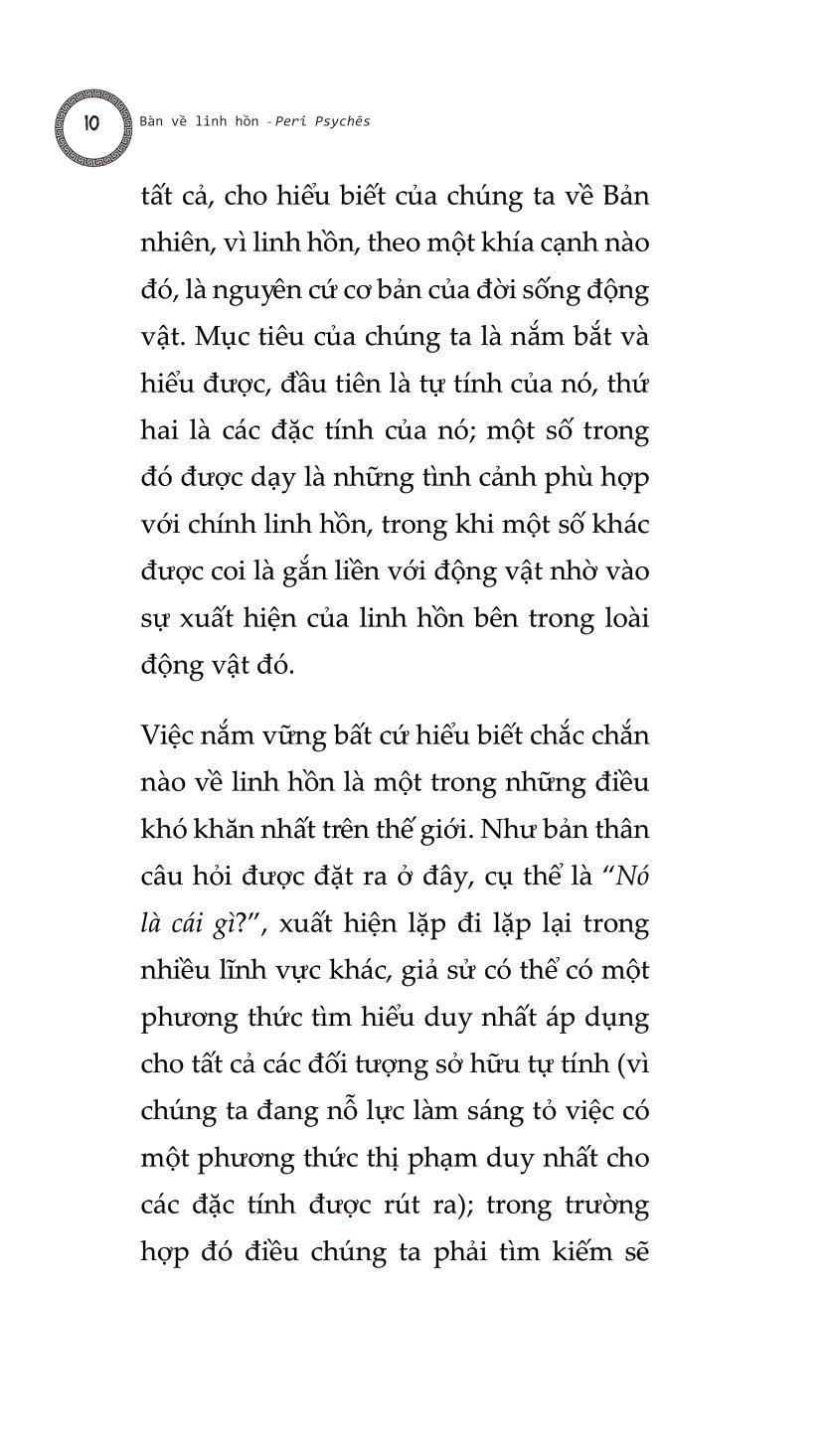 Bàn Về Linh Hồn - Peri Psychēs - Tác Phẩm Triết Học Kinh Điển