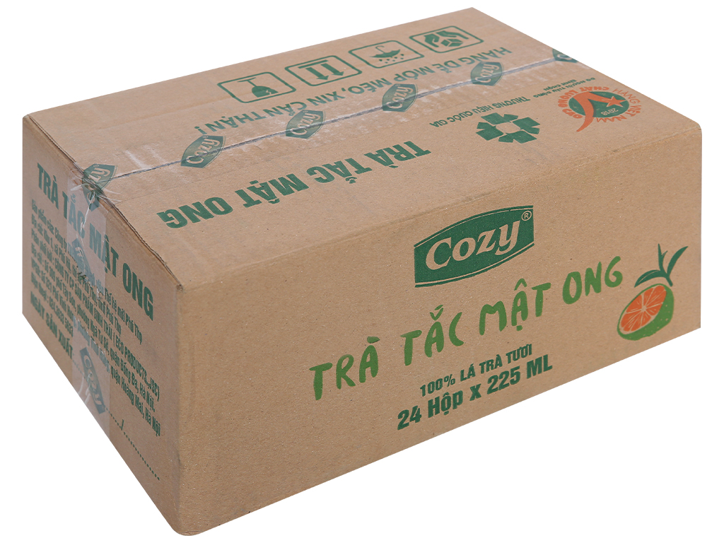 Thùng 24 hộp trà tắc mật ong Cozy 225ml