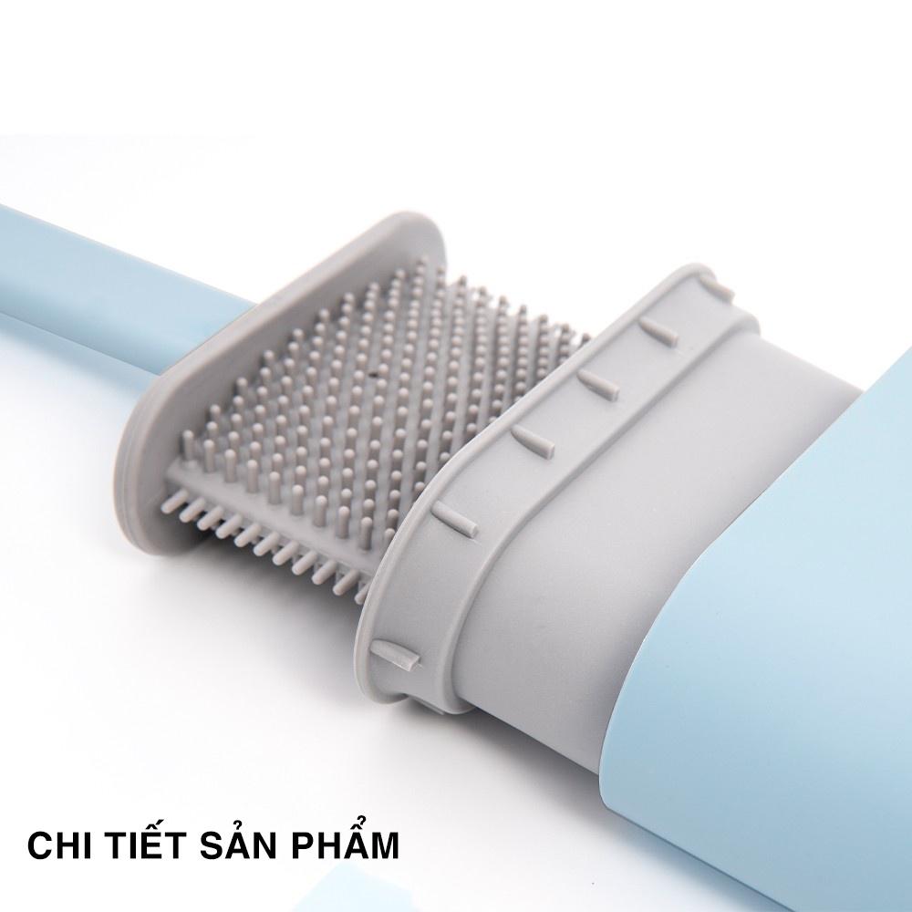 Chổi vệ sinh bồn cầu toilet, vệ sinh nhà tắm, cọ silicon siêu sạch tiện lợi GD98