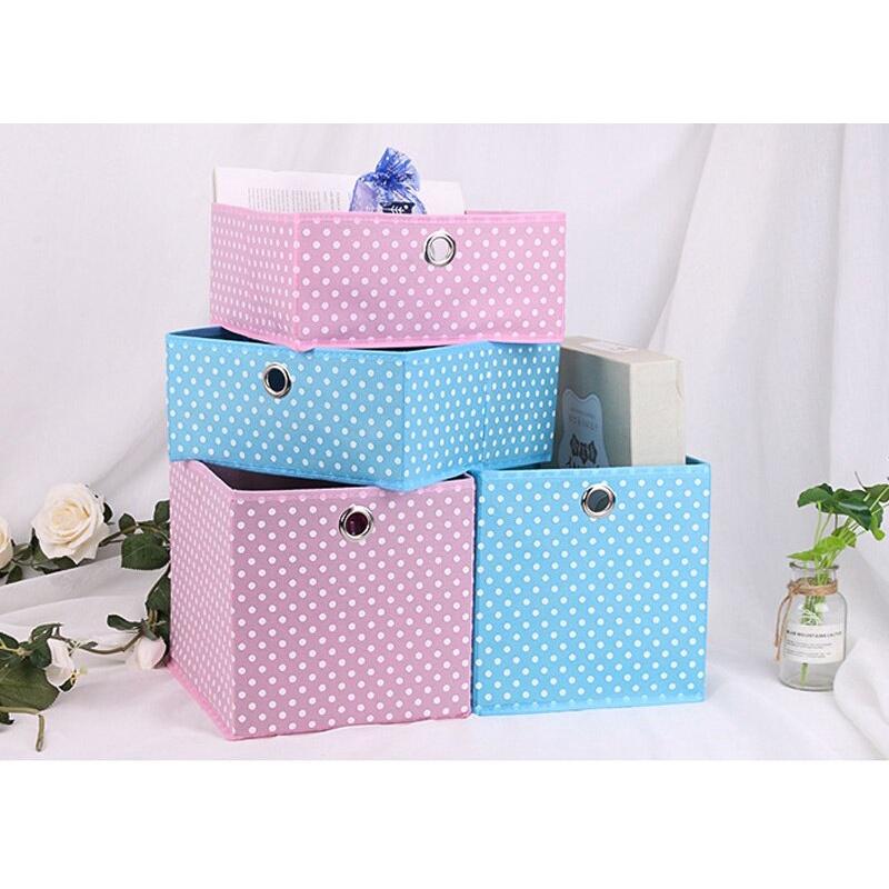 Home Non-Woven Storage Box Toy Storage Folding Storage Bin Home Makeup Organizer Laundry Basket Home Organization And Storage