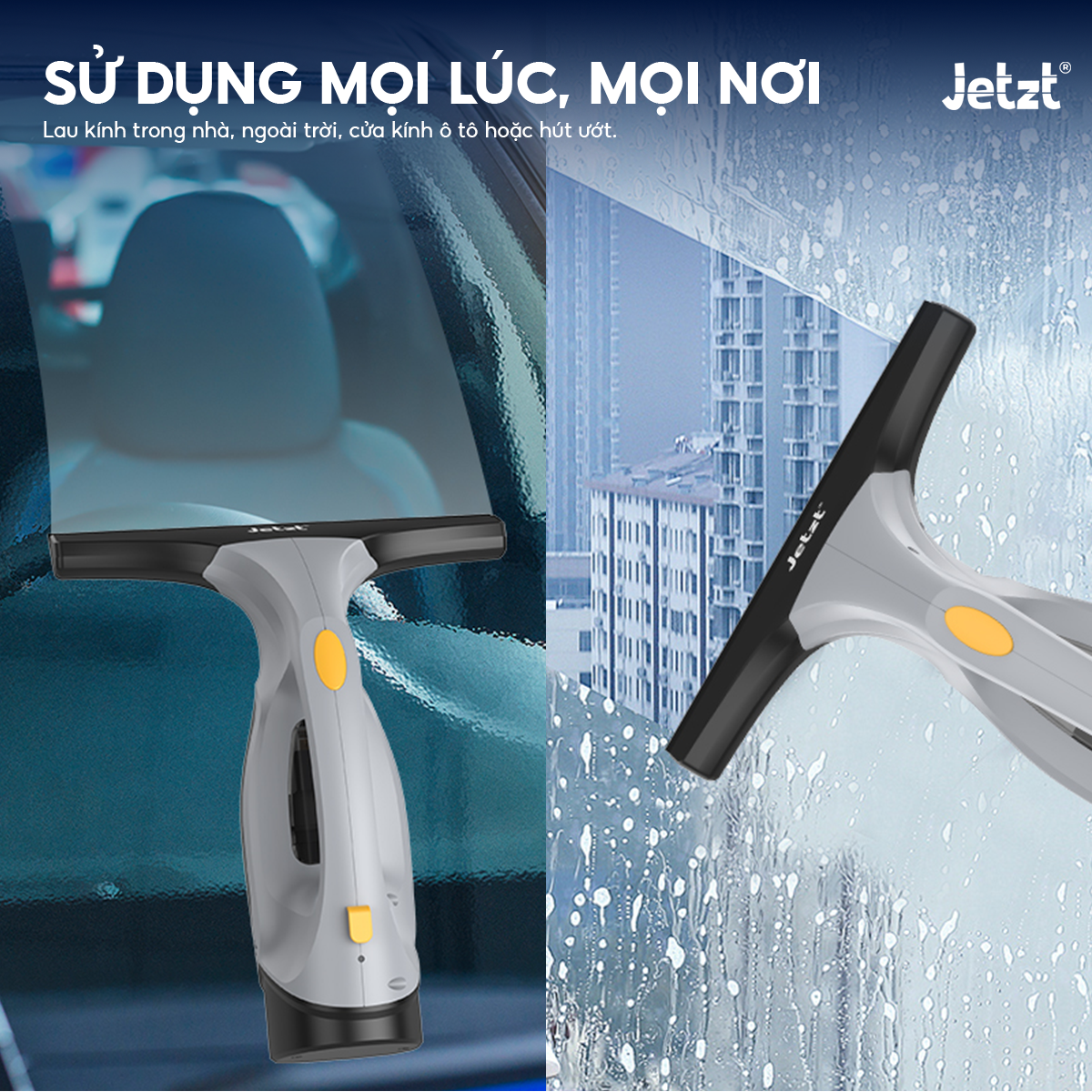 Máy lau kính thông minh cầm tay tiện lợi Jetzt C1000, hàng chính hãng