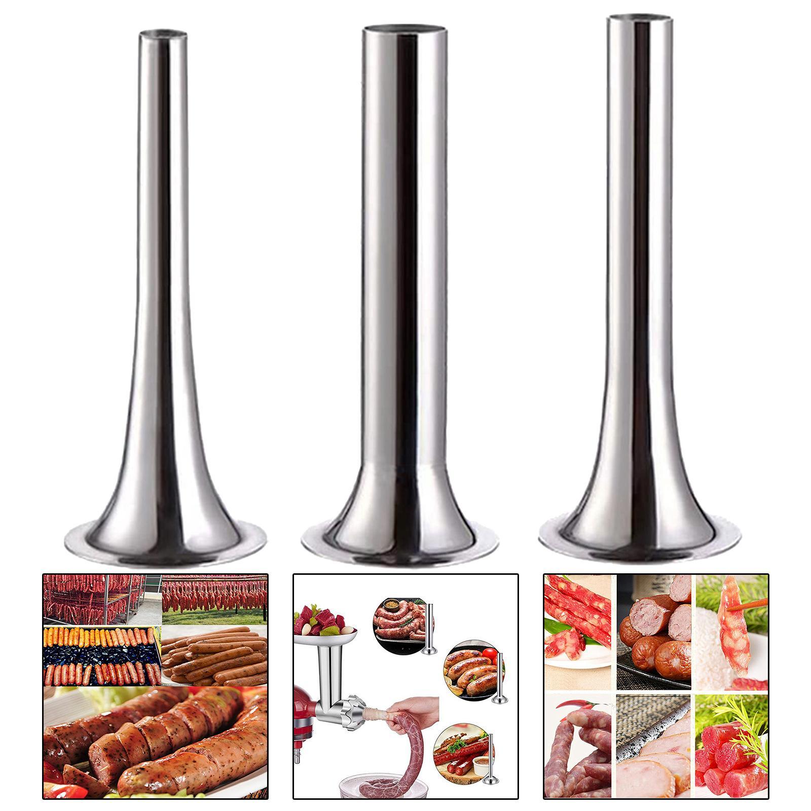 3Pcs Sausage Maker Manual Sausage Stuffer for Meat Grinder Accessories