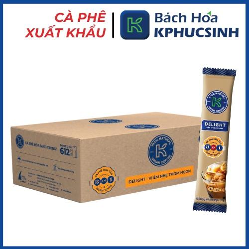 Cà phê hòa tan 3 in 1 K-Delight thùng 7650g thương hiệu K-Coffee (17g x 450 gói)