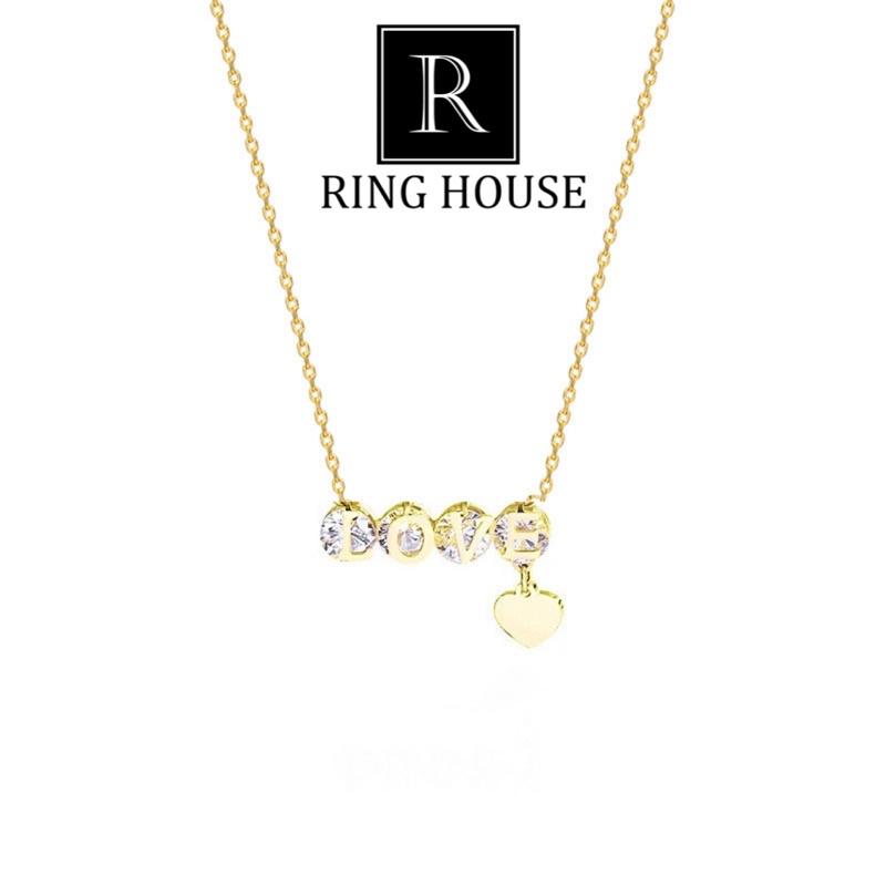 Dây Chuyền Nữ Chữ Love Vàng Gold Titan Không Gỉ Cao Cấp