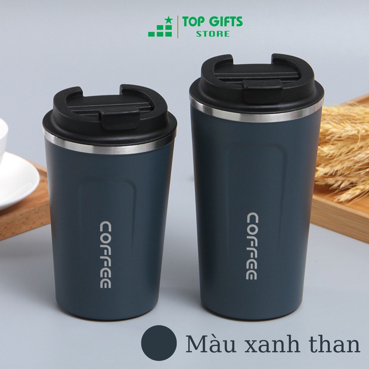 Cốc giữ nhiệt COFFEE khắc tên L5026 - 5 màu dung tích 380ml-510ml