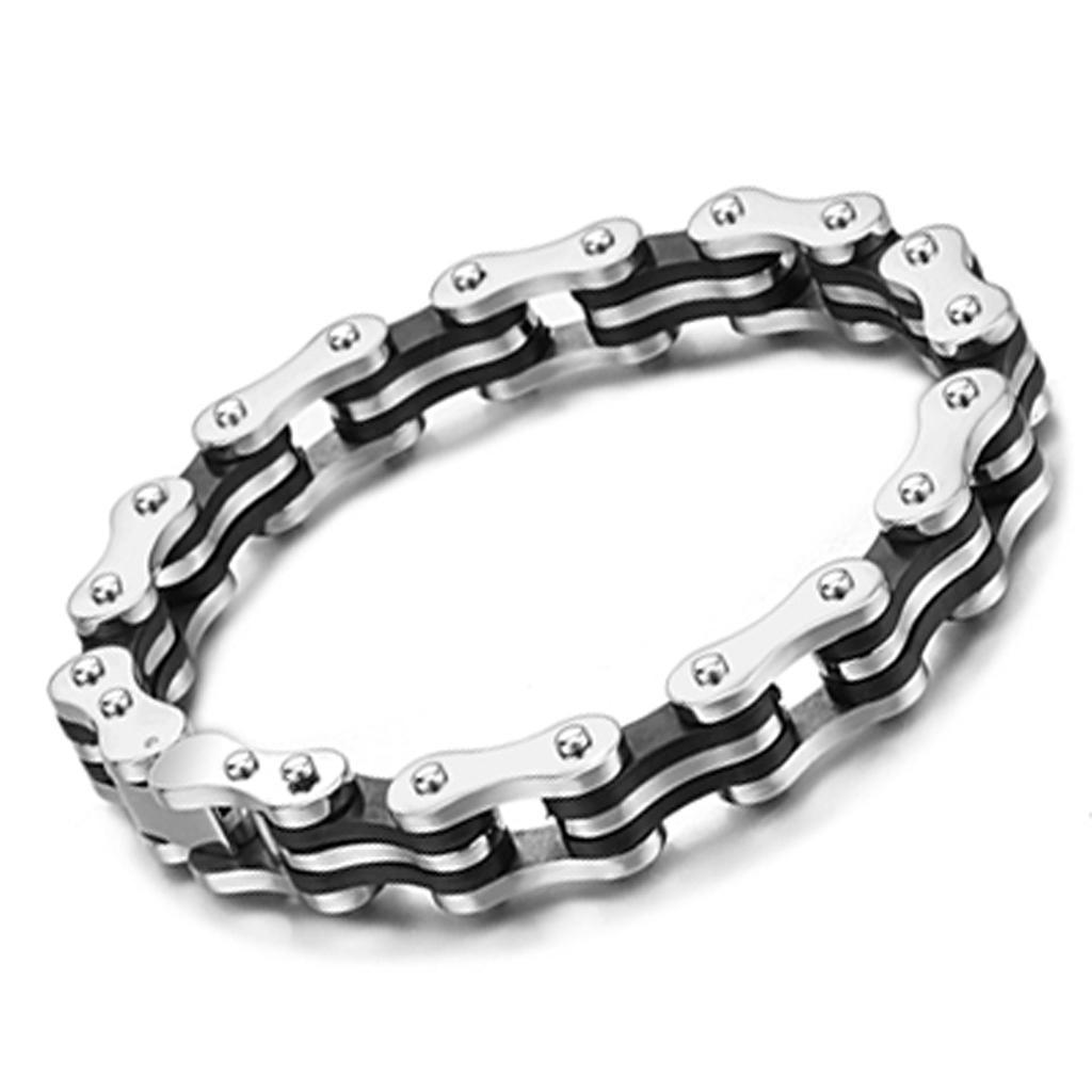 Bike Chain Style Stainless Steel Mens Bracelet w/ Gift Box