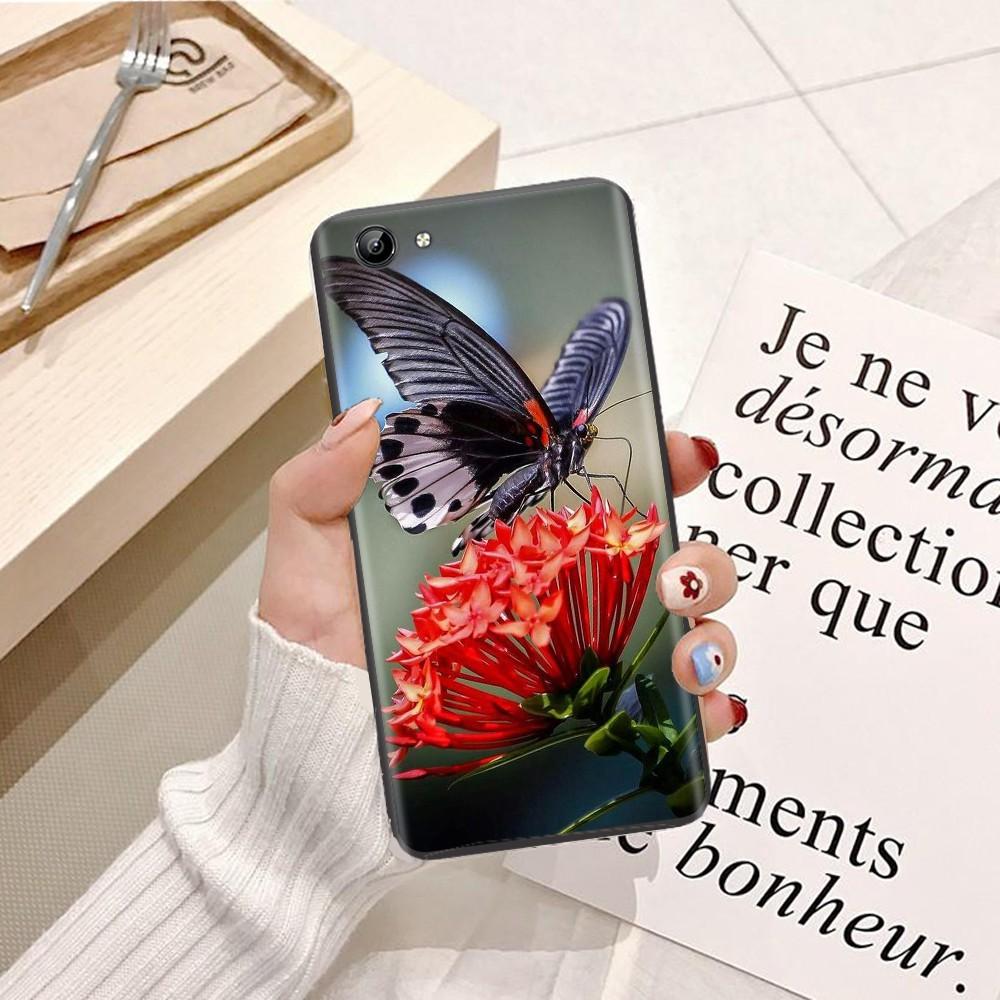 Ốp lưng dành cho điện thoại ViVo Y71 Viền dẻo TPU hình Cánh Bướm Xanh