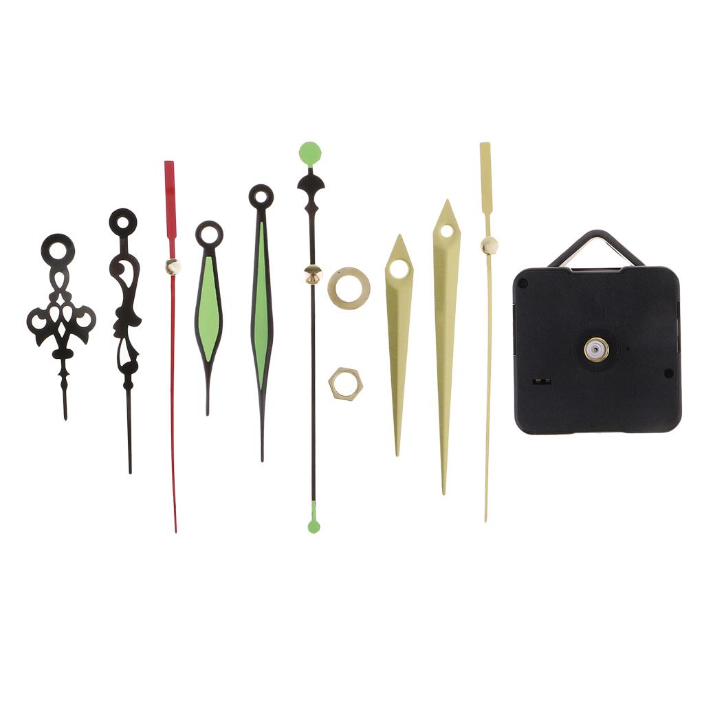 Quartz Clock Movement Mechanism & Hands Set Wall Repair Tool Part Silent Kit
