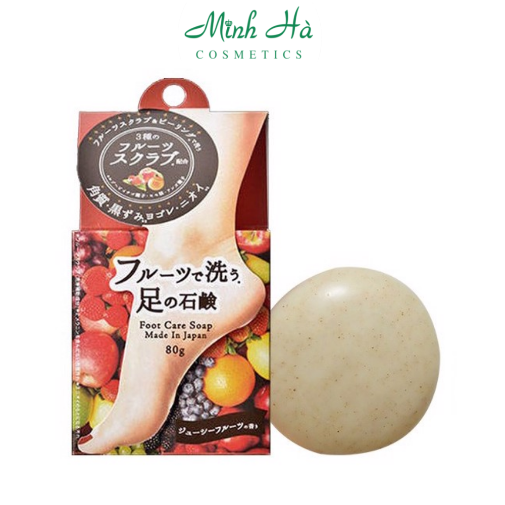 Xà phòng tẩy da chết chân Pelican Fruit Foot Care Soap 80g chiết xuất trái cây