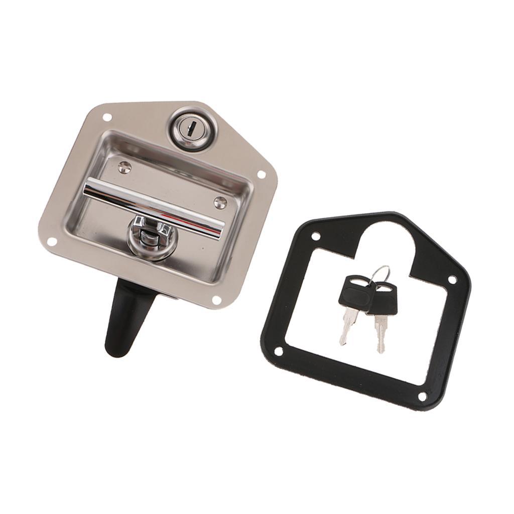 Stainless  Truck Toolbox Lock Latch Paddle Handle Lock RV Trailer