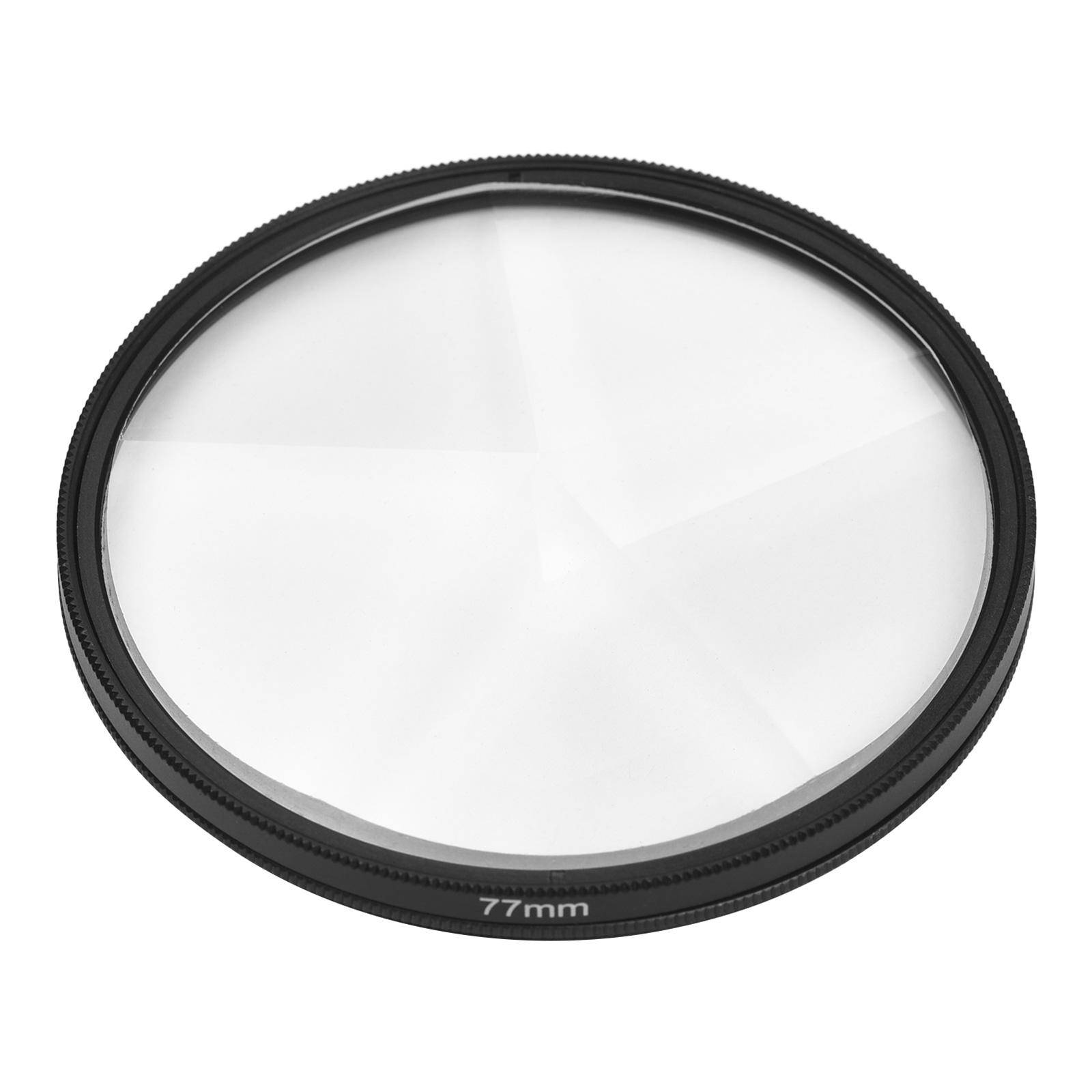 77mm Pentaprism Kaleidoscope Lens Filter Optical Glass Lens Filter Professional Photography Accessory for DSLR Camera