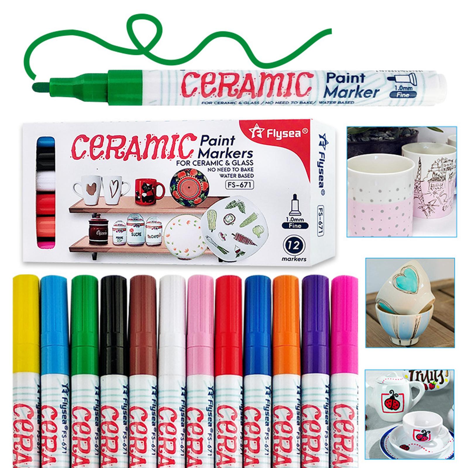 Adults Kids Coloring Paint Pens for Rock Painting, Stone, Ceramic, Glass 12