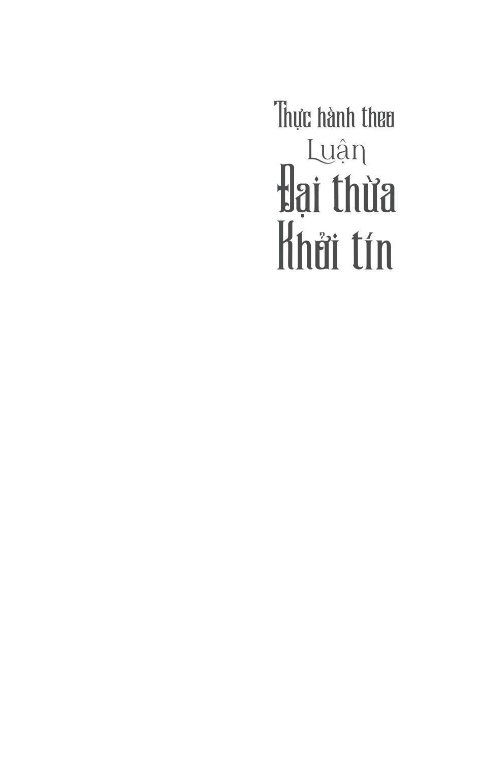 Thực Hành Theo Luận Đại Thừa Khởi Tín