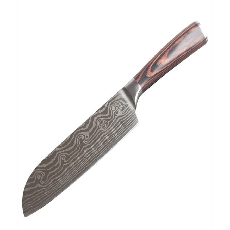 DAO - DAO BẾP NHẬT BẢN SANTOKU THÉP DAMASCUS MÃ GDT116 nt topcomshop vn