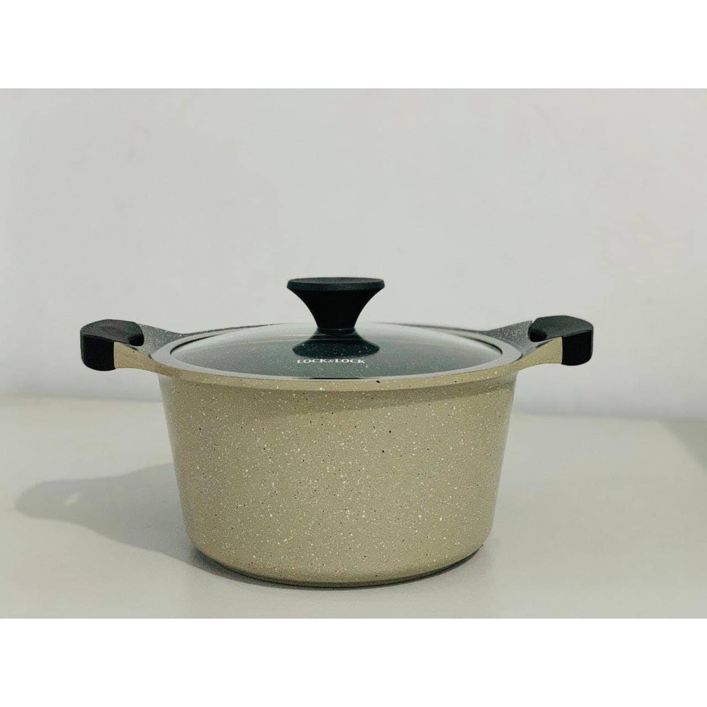 Nồi Đá Stone 7 Lớp Cao Cấp 24cm Thành Cao LCA6244D (cam kết hàng chuẩn, y hình)