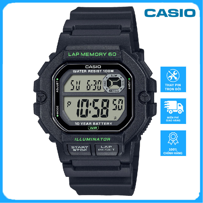 [ FREESHIP ] Đồng Hồ Casio Nam WS-1400H-1AV Chính Hãng