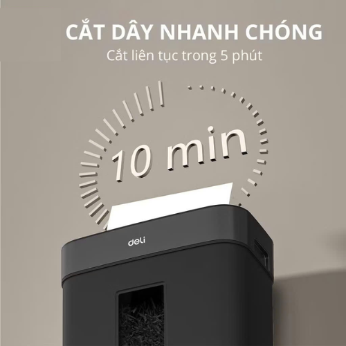 Máy Hủy Tài Liệu Deli 12 Lít Cao Cấp ET022, Hủy Card CD Tài Liệu Giấy Tờ Cho Văn Phòng