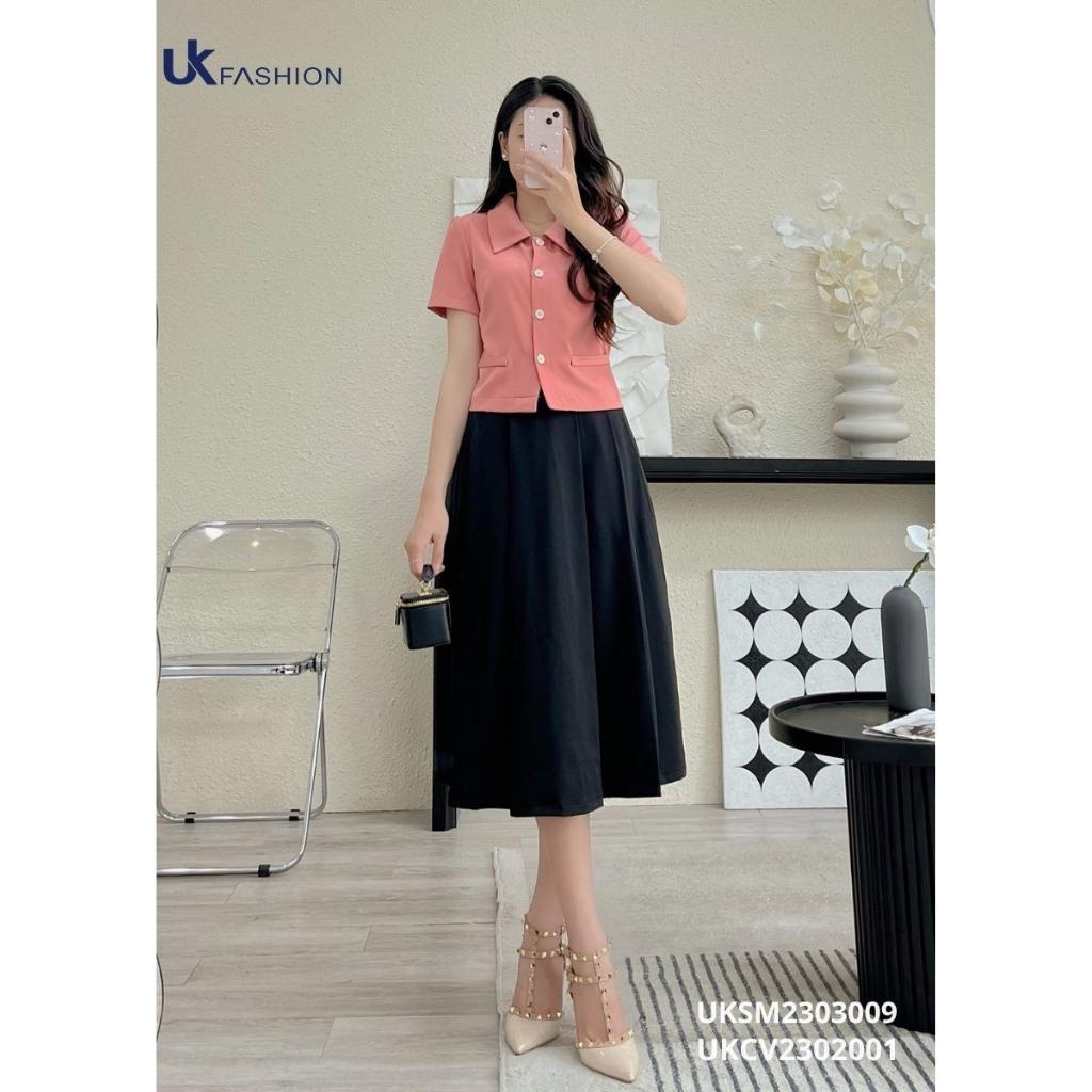 Áo Sơ Mi Ngắn Tay NK FASHION Thiết Kế Trẻ Trung Thanh Lịch Chất Vải Nhập Hàn Cao Cấp Không Nhăn UKSM2303009