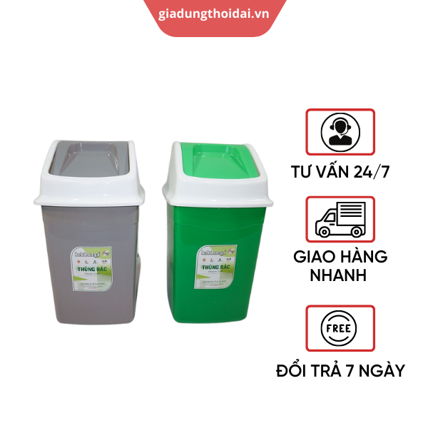 Thùng Rác Nhựa Nắp Lật Kokomega 18 Lít KT: 42*20*56 CM