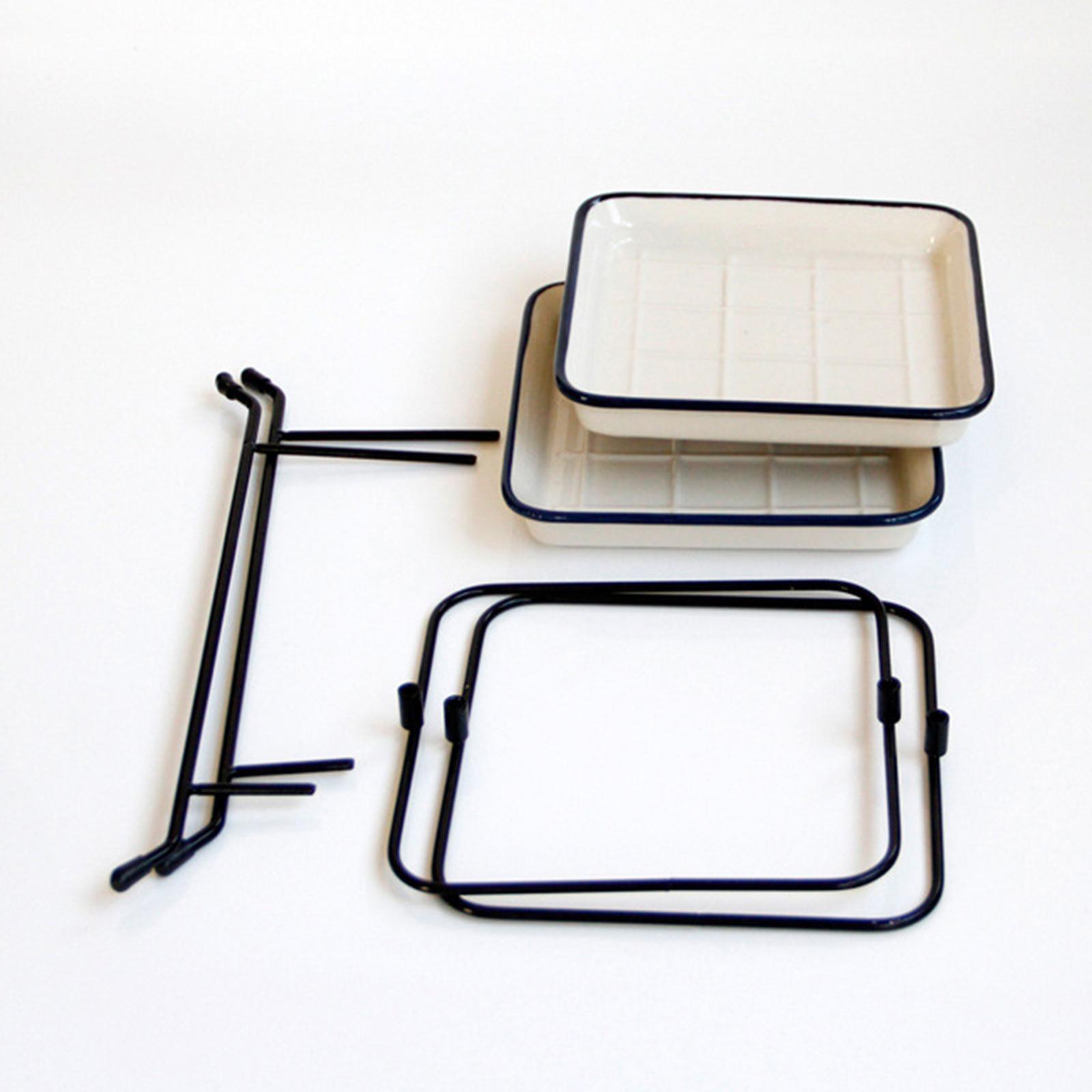 2 Tier Serving Tray Mini Cake Cupcake Stand with Rack Dessert Tray for Wedding Decor