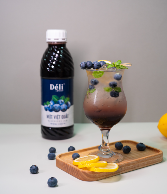 Mứt Déli Vị Việt Quất - Hủ 350ml, Hàng Chính Hãng, Dùng Pha Chế Trà Trái Cây, Đá Bào