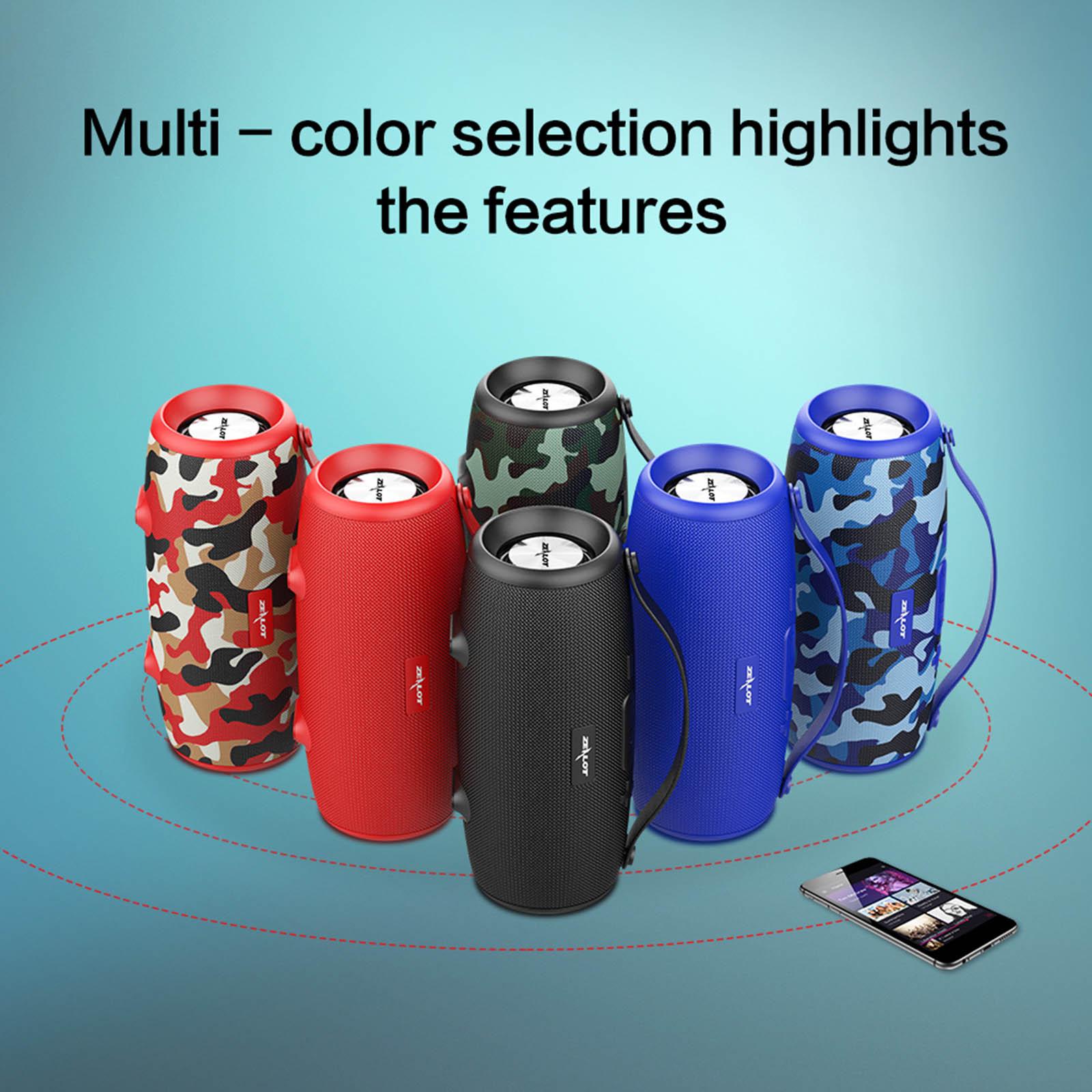 Loa Bluetooth không dây ZEALOT S34 không thấm nước HiFi TWS Hỗ trợ loa siêu trầm âm thanh nổi - Màu đỏ